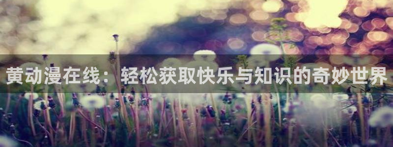 抖漫tv：黄动漫在线：轻松获取快乐与知识的奇妙世界